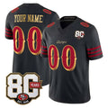 Moorv Custom SF.49ers Black Limited 80th Rivalries Collection Home Game Any Name & Numbers Stitched Jerseys