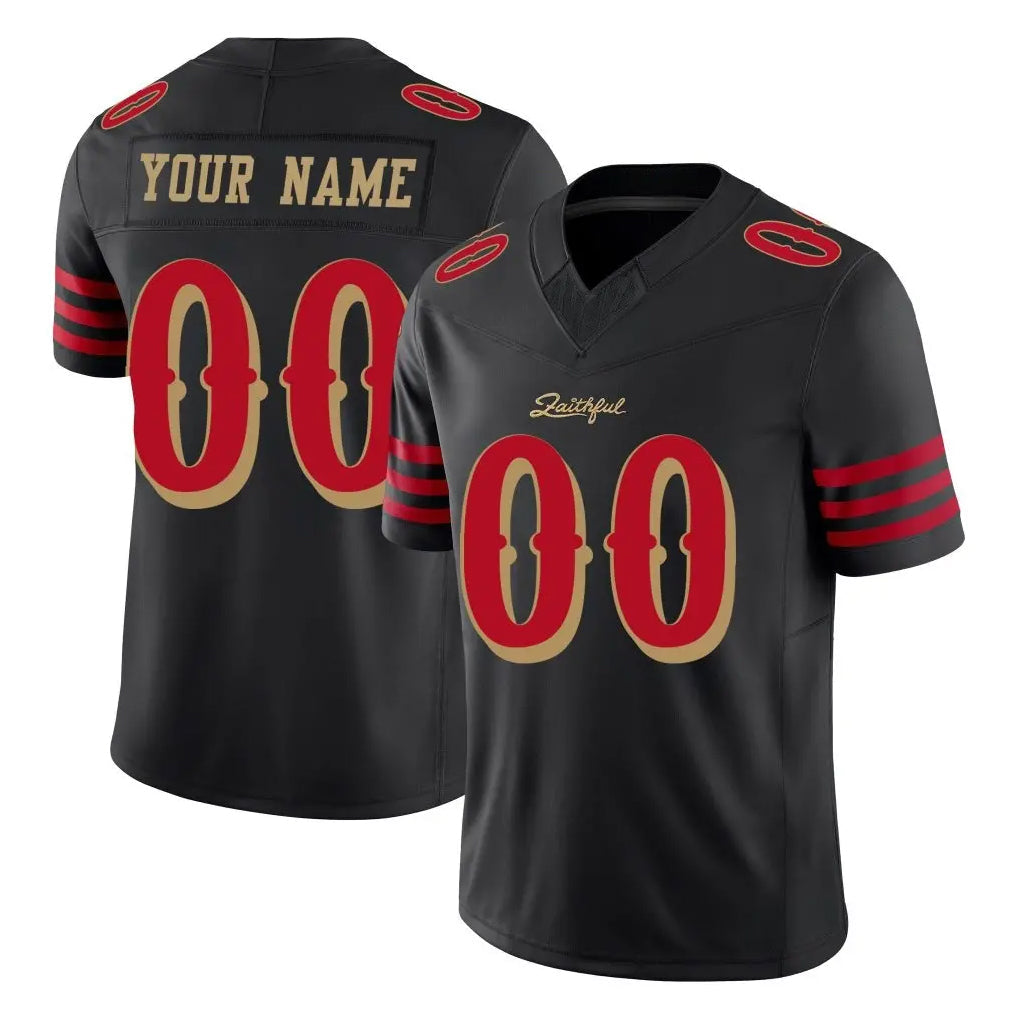 Moorv Custom SF.49ers Black Limited Rivalries Collection Home Game Any Name & Numbers Stitched Jerseys