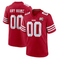 Moorv Custom SF.49ers Red 80th Game Home Any Name & Numbers Stitched Jerseys