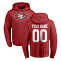 Moorv Custom SF.49ers Red LOGO Pullover Hoodies Home Game Any Name & Numbers Stitched Jerseys