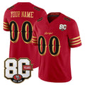 Moorv Custom SF.49ers Red Limited 80th Rivalries Collection Home Game Any Name & Numbers Stitched Jerseys