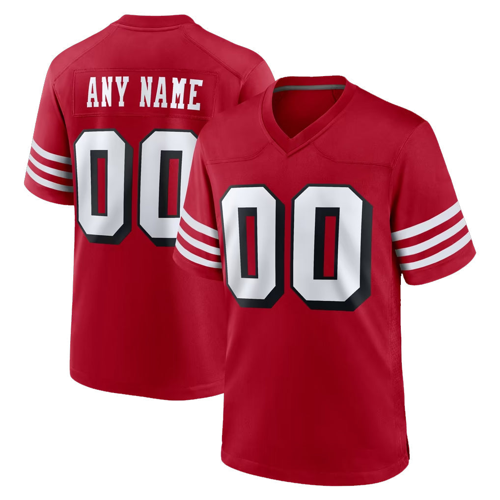Moorv Custom SF.49ers Red Limited Alternate Vapor Home Game Any Name & Numbers Stitched Jerseys