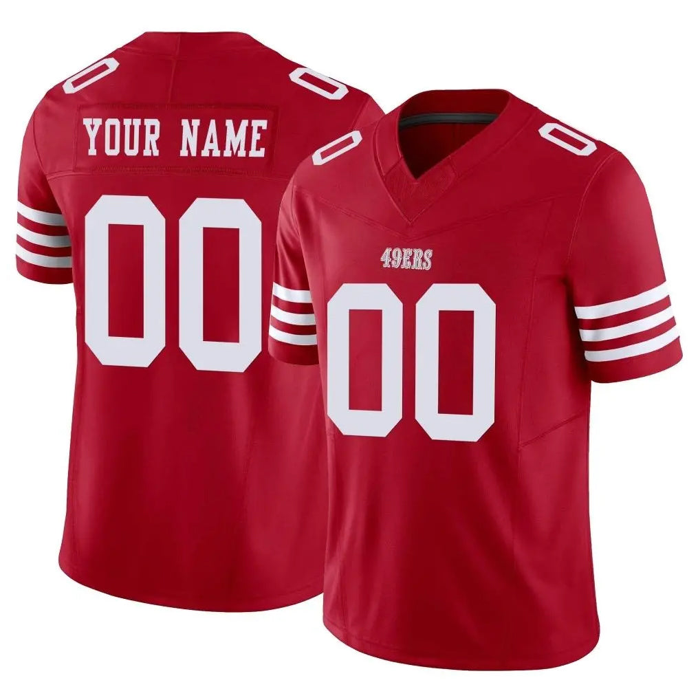 Moorv Custom SF.49ers Red Limited Vapor F.U.S.E. Home Game Any Name & Numbers Stitched Jerseys