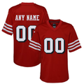 Moorv Custom SF.49ers Scarlet Alternate Game Stitched Jerseys