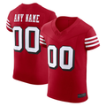 Moorv Custom SF.49ers Scarlet Alternate Vapor F.U.S.E. Elite Stitched Jerseys