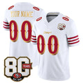 Moorv Custom SF.49ers White Limited 80th Rivalries Collection Home Game Any Name & Numbers Stitched Jerseys