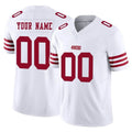 Moorv Custom SF.49ers White Limited Vapor F.U.S.E. Home Game Any Name & Numbers Stitched Jerseys