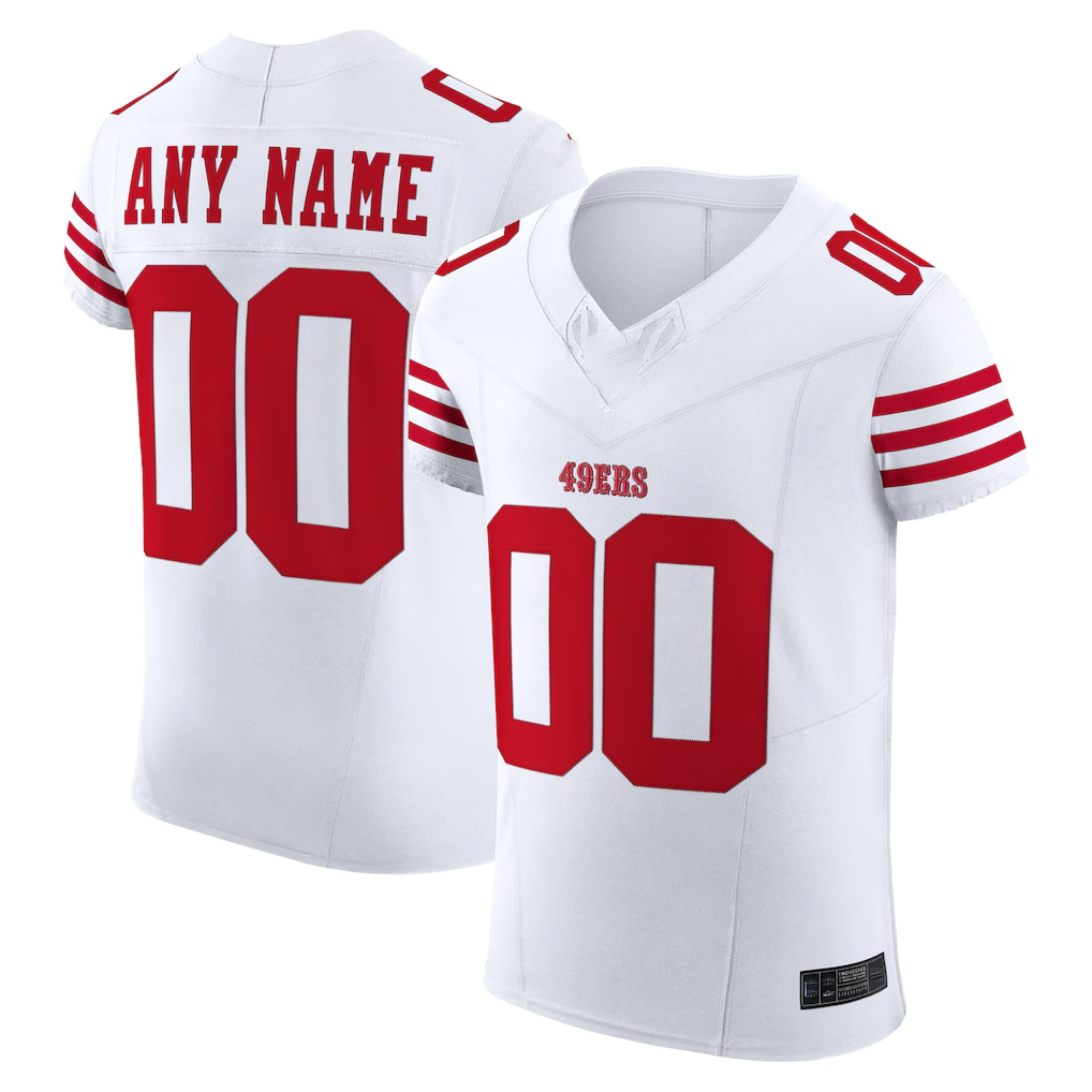 Moorv Custom SF.49ers White Vapor F.U.S.E. Elite Stitched Jerseys