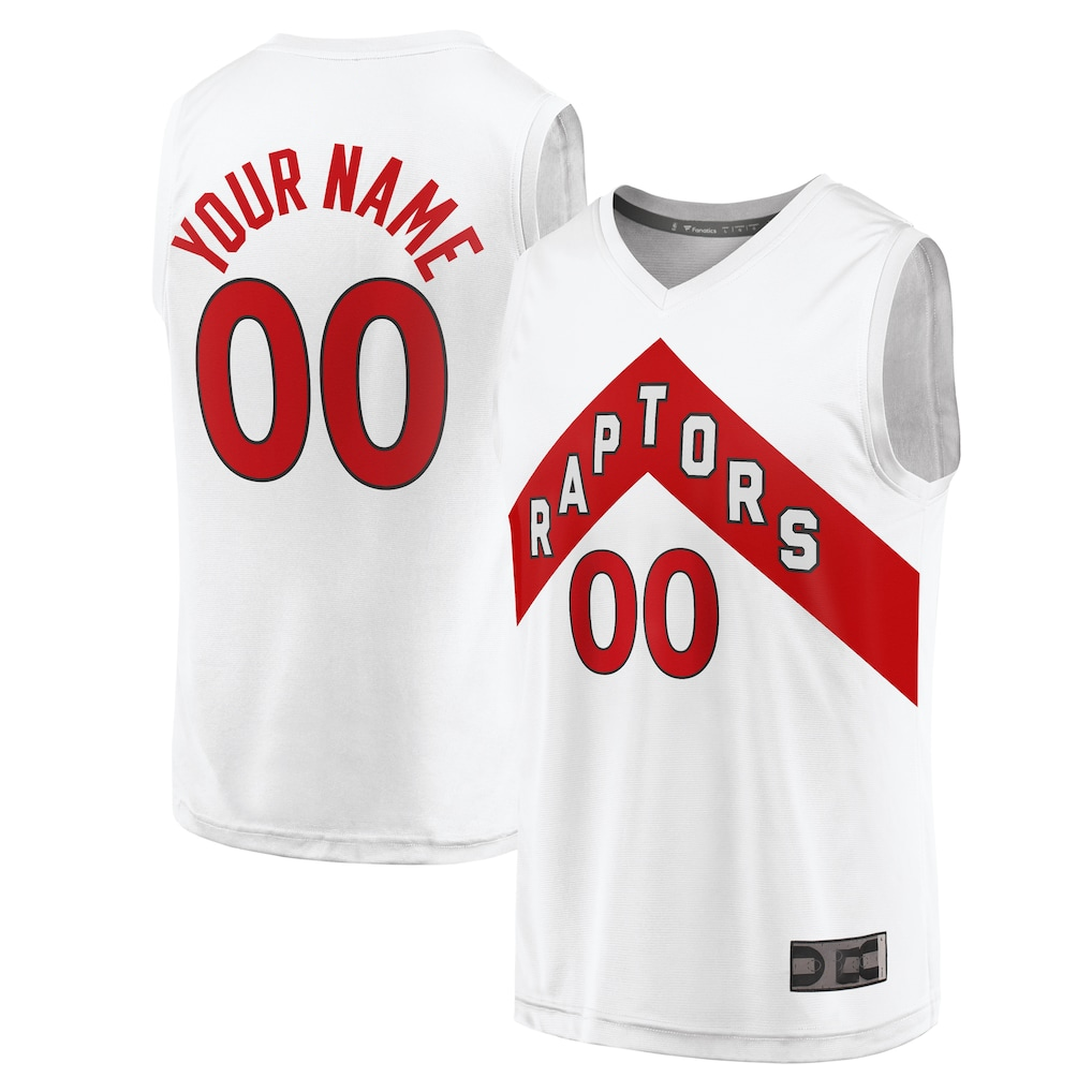 Moorv Custom T.Raptors White Fast Break Custom Replica Jerseys - Association Edition