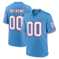 Moorv Custom T.Titans  Light Blue Oilers Throwback Game Stitched Jerseys