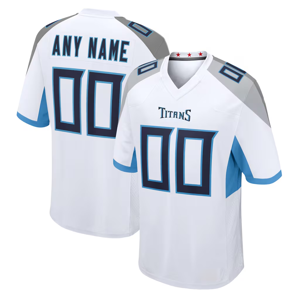 Moorv Custom T.Titans White Game Stitched Jerseys