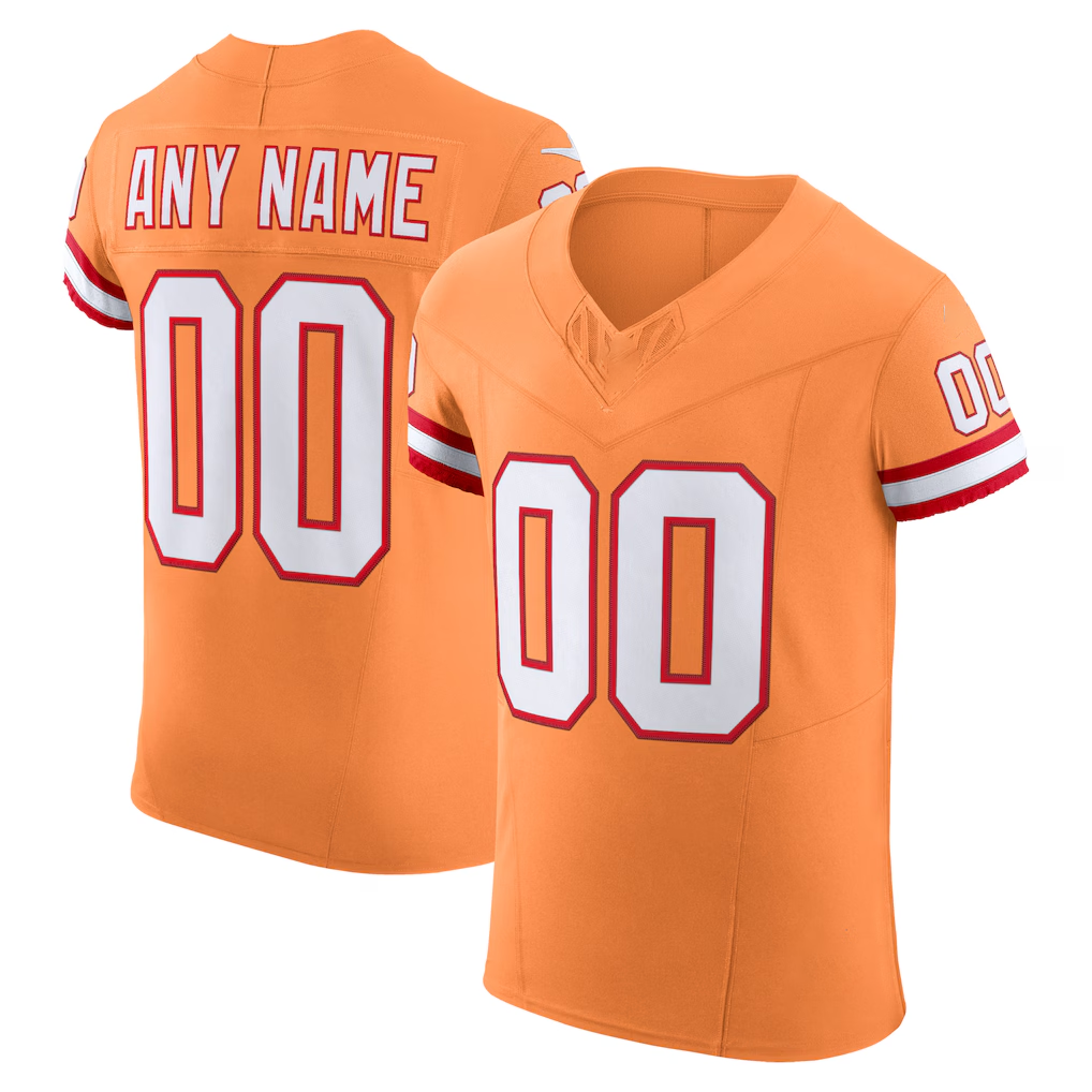 Moorv Custom TB.Buccaneers Orange Vapor F.U.S.E. Elite Stitched Jerseys