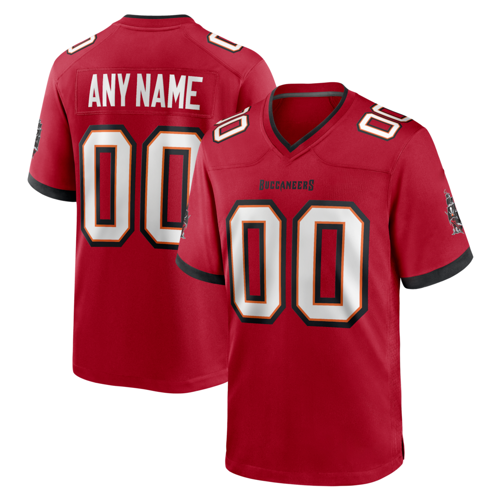 Moorv Custom TB.Buccaneers Red Team Game Stitched Jerseys