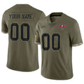 Moorv Custom TB.Buccaneers Salute To Service Olive Stitched Jerseys