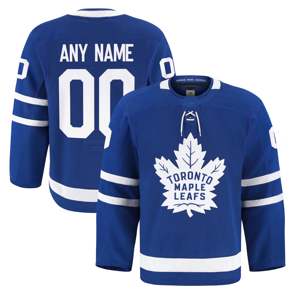 Moorv Custom TM.Leafs Blue Home Authentic Pro Jerseys