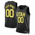 Moorv Custom U.Jazz Black 202223 Swingman Stitched Jerseys- Statement Edition