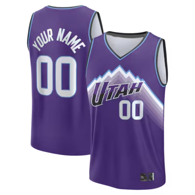 Moorv Custom U.Jazz Purple Fast Break Replica Custom Stitched Jerseys - Icon Edition