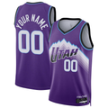 Moorv Custom U.Jazz Purple Swingman Stitched Jerseys - Icon Edition