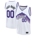 Moorv Custom U.Jazz White Fast Break Replica Stitched Jerseys - Association Edition