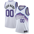 Moorv Custom U.Jazz White Swingman Stitched Jerseys - Association Edition