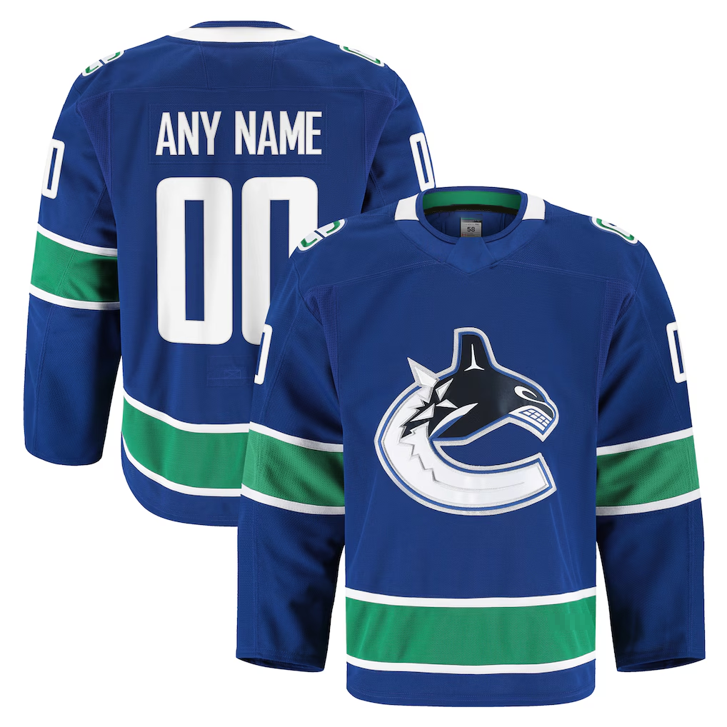 Moorv Custom V.Canucks Blue Home Authentic Pro Jerseys
