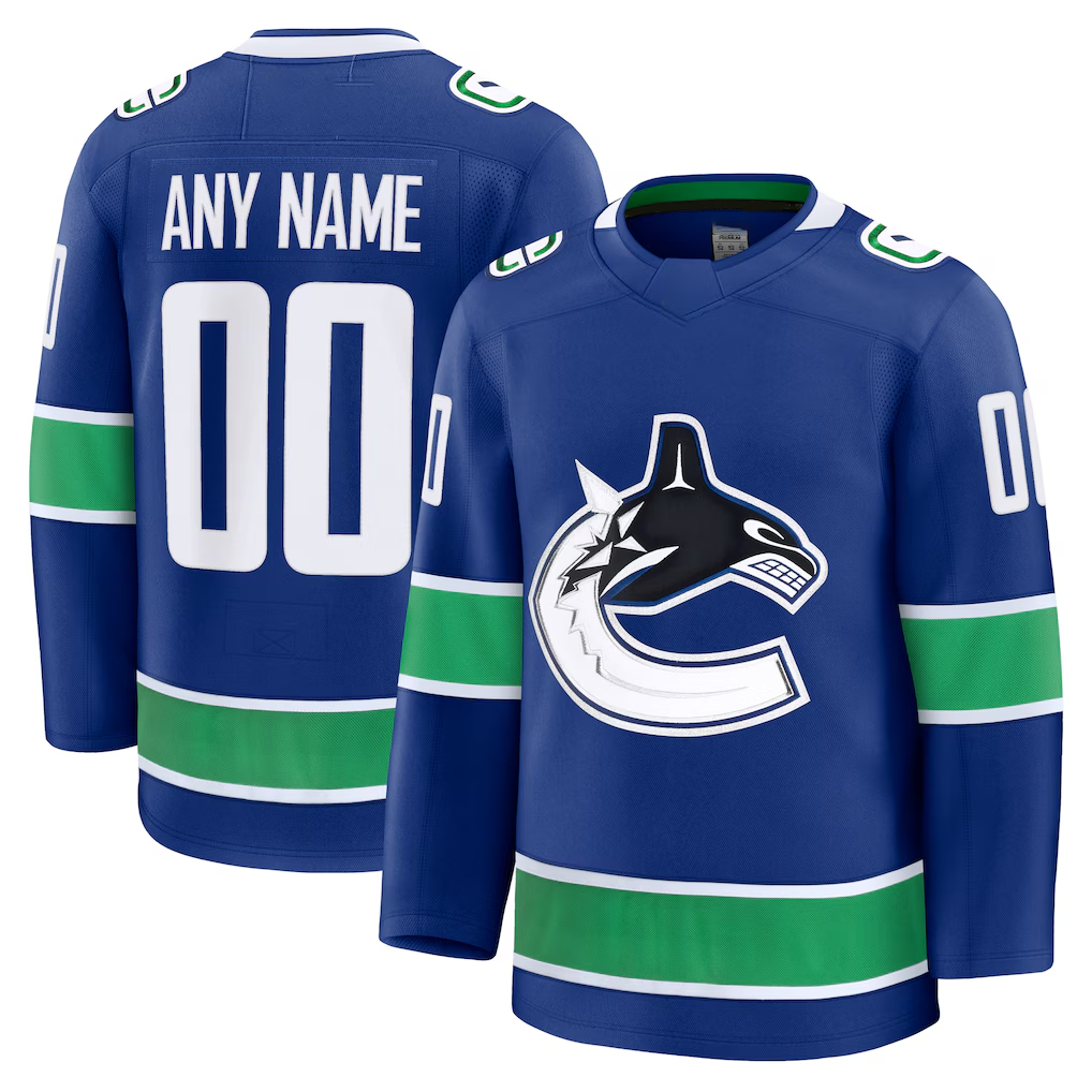 Moorv Custom V.Canucks Blue Home Premium Jerseys