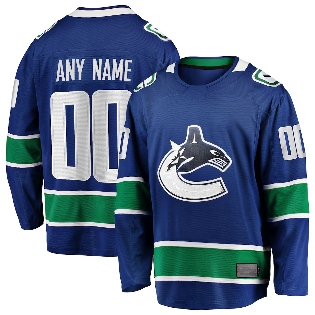 Moorv Custom V.Canucks Blue Home Team Breakaway Jerseys