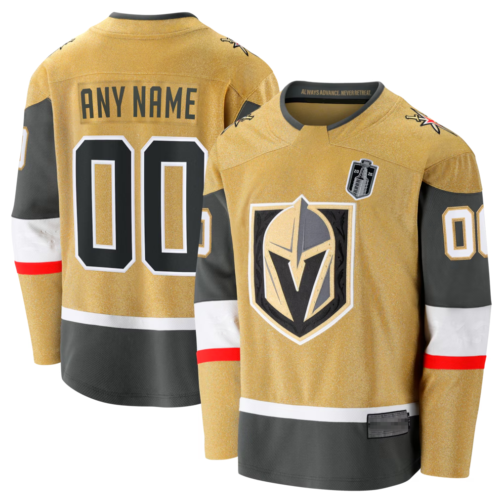 Moorv Custom VG.Knights Gold 2026 Stanley Cup Final Breakaway Jerseys