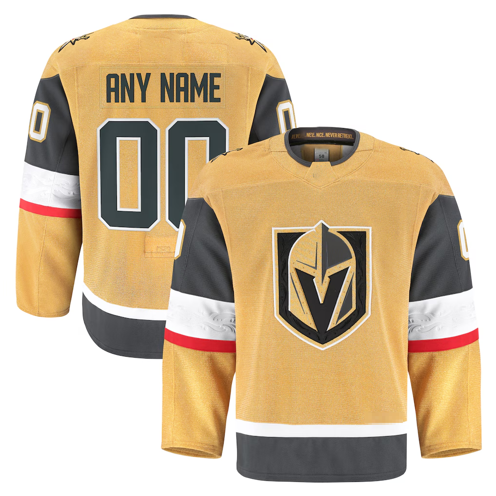Moorv Custom VG.Knights Gold Home Authentic Pro Jerseys