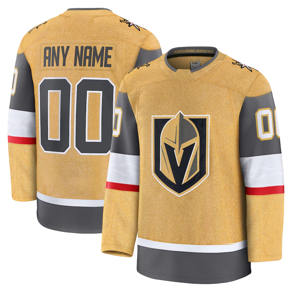 Moorv Custom VG.Knights Gold Home Premium Jerseys