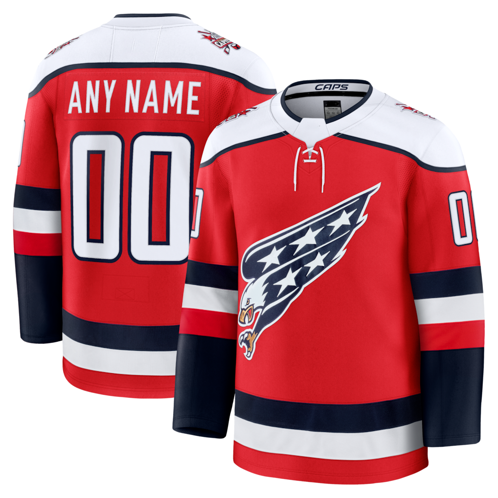 Moorv Custom W.Capitals Red Alternate Premium Jerseys