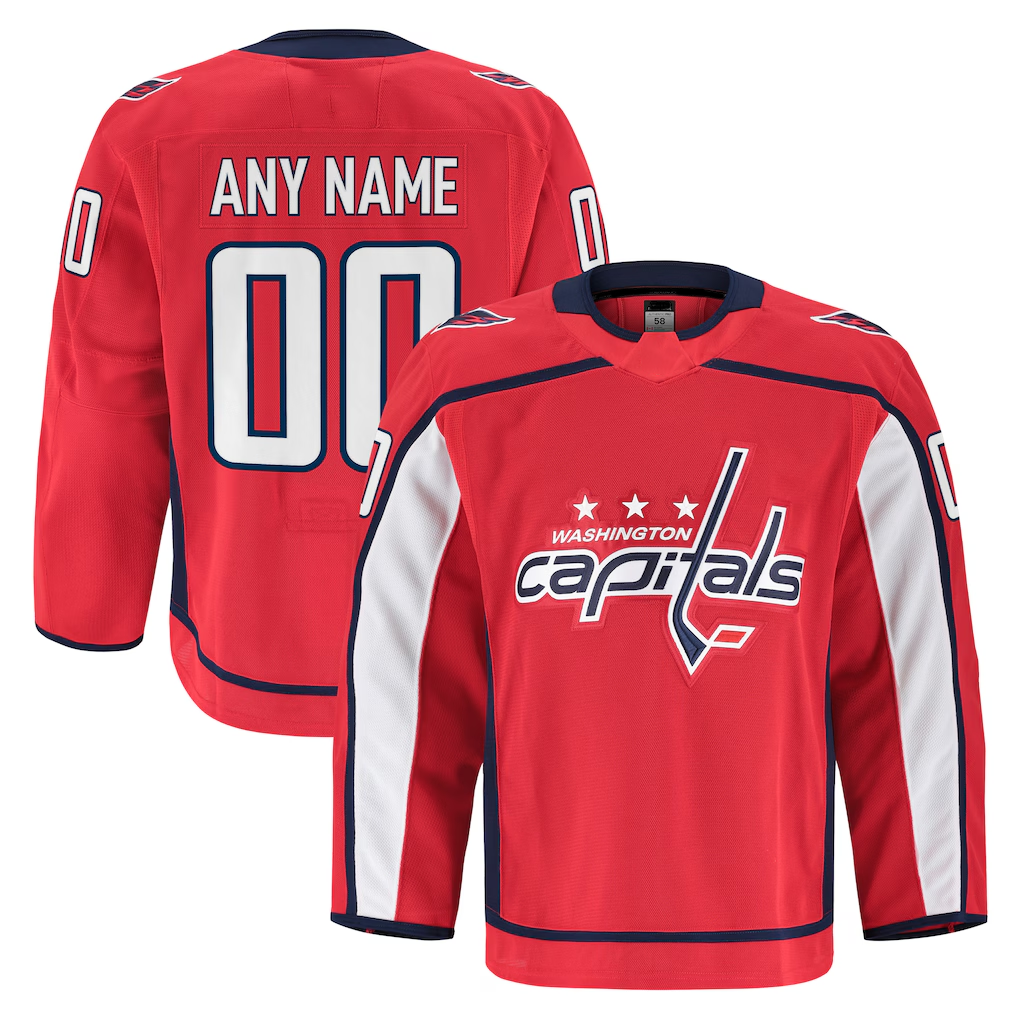 Moorv Custom W.Capitals Red Home Authentic Pro Jerseys