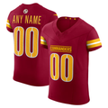 Moorv Custom W.Commanders Burgundy Team Vapor F.U.S.E. Elite Stitched Jerseys