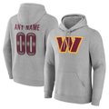 Moorv Custom W.Commanders Gray Team Authentic Personalized Name & Number Hoodie Stitched Jerseys