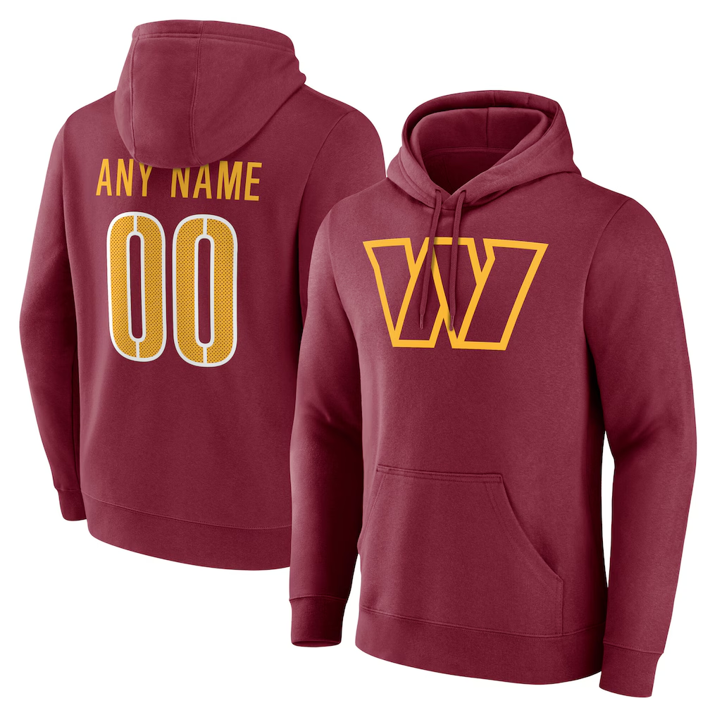 Moorv Custom W.Commanders Team Authentic Personalized Name & Number Hoodie Stitched Jerseys