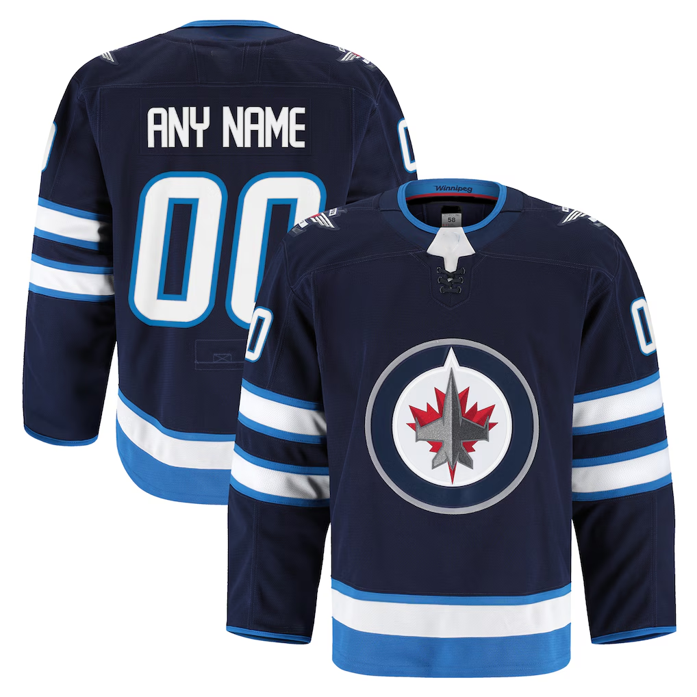 Moorv Custom W.Jets Navy Home Authentic Pro Jerseys