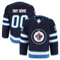 Moorv Custom W.Jets Navy Home Authentic Pro Jerseys