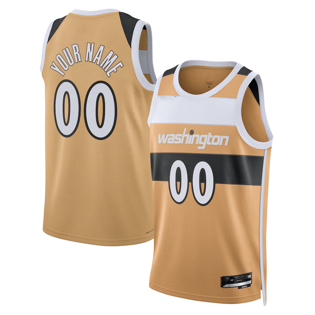 Moorv Custom W.Wizards Gold 202526 City Edition Swingman Jerseys