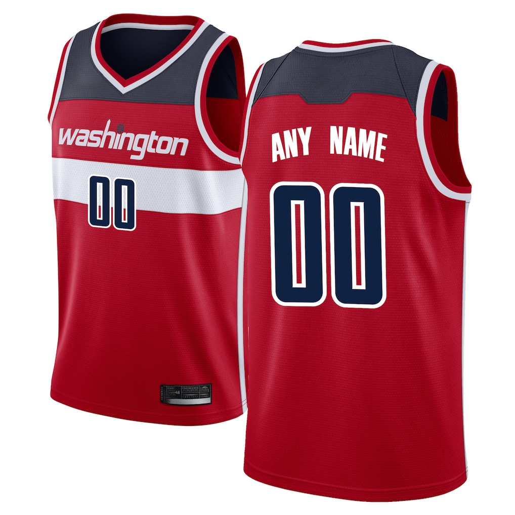 Moorv Custom W.Wizards Red Swingman Jerseys - Icon Edition