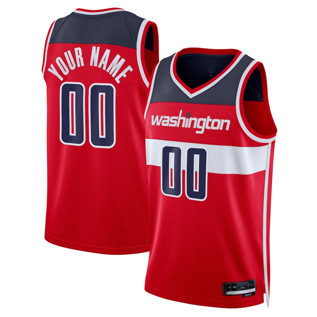 Moorv Custom W.Wizards Red Swingman Jerseys - Icon Edition