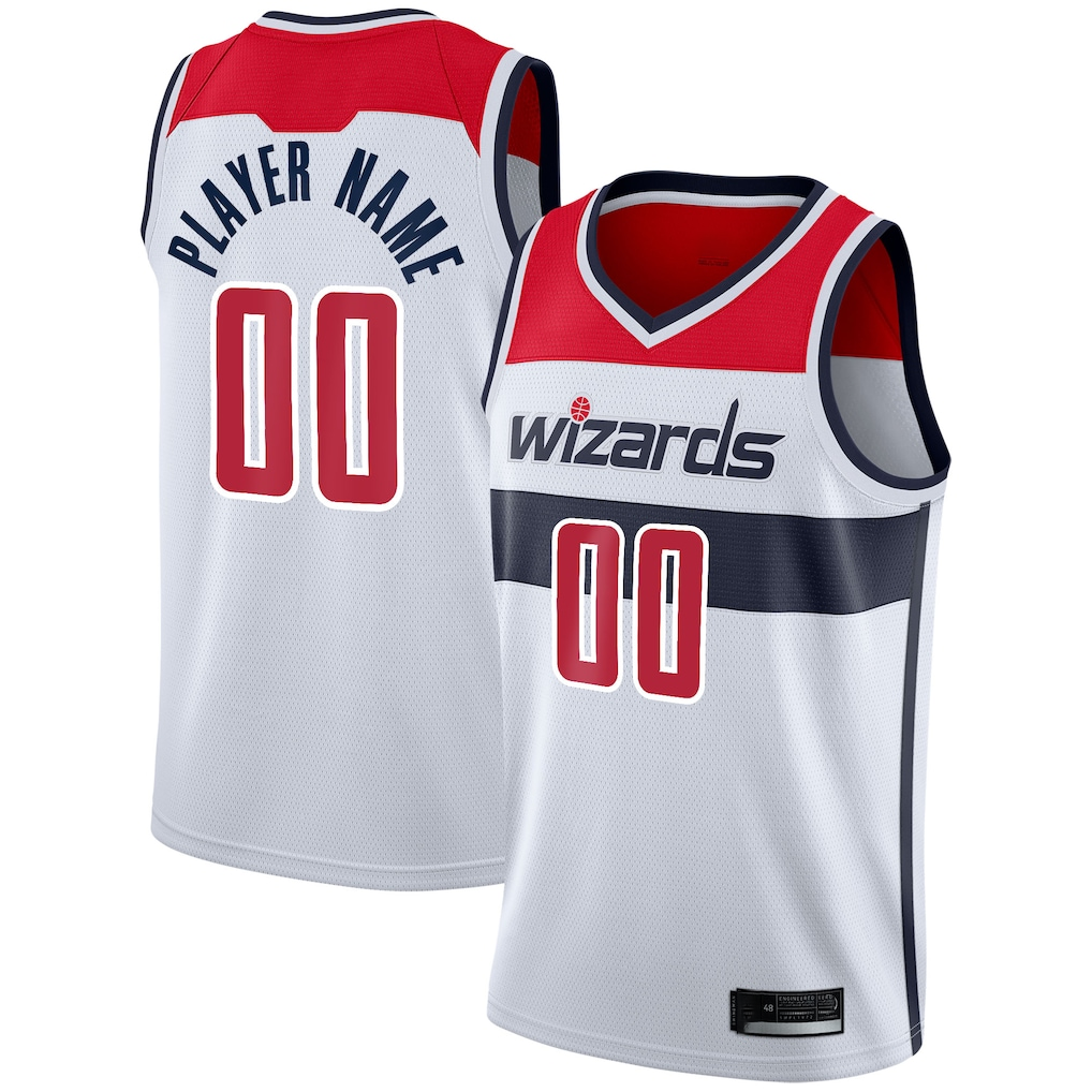 Moorv Custom W.Wizards White 202021 Swingman Jerseys - Association Edition