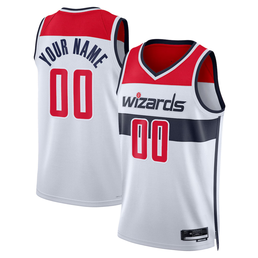 Moorv Custom W.Wizards White Swingman Jerseys - Association Edition