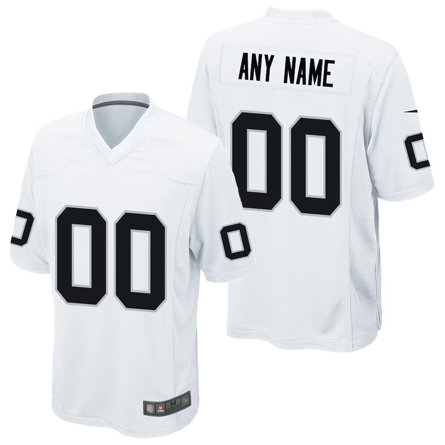 Moorv Custom LV.Raiders White Road Game Stitched Jerseys