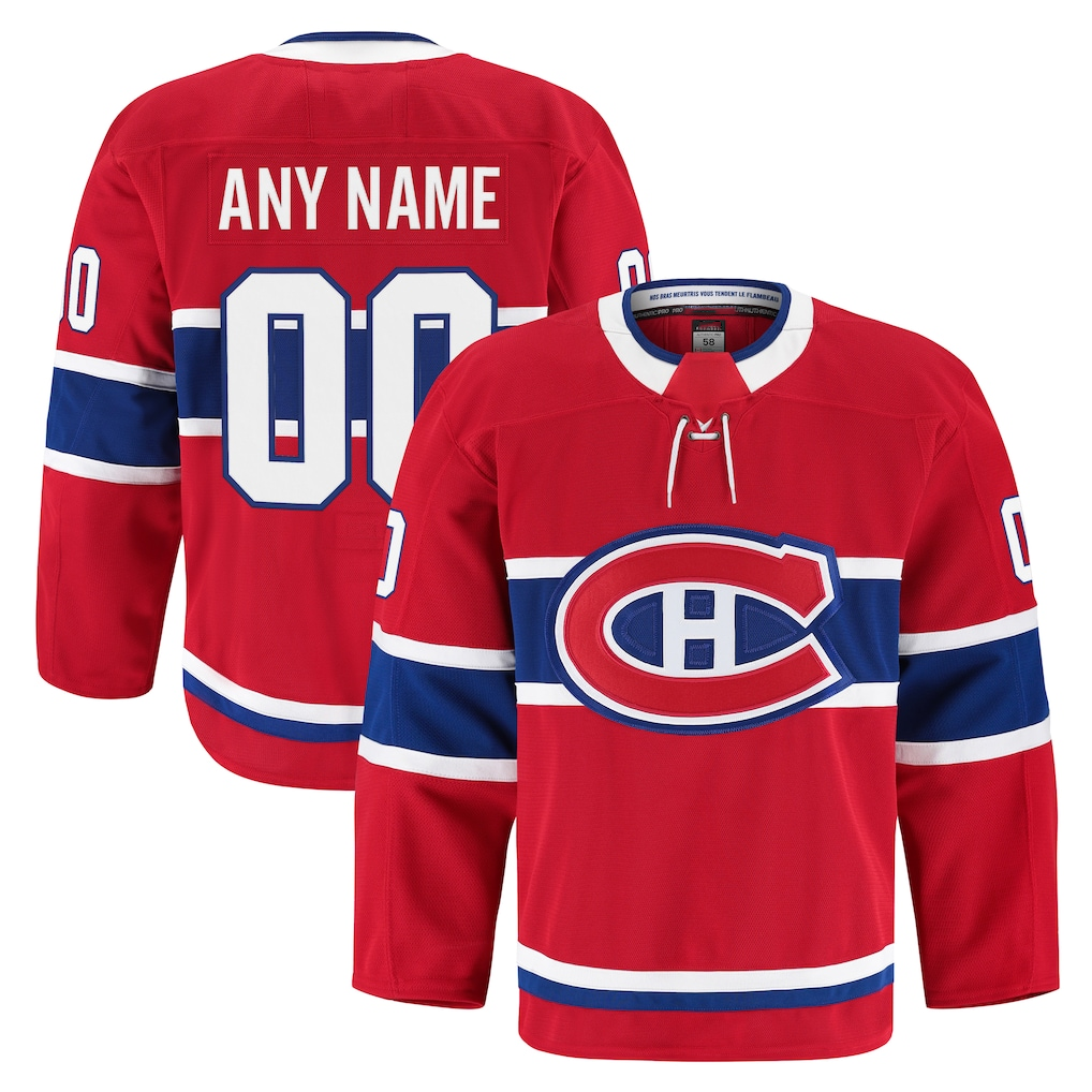 Moorv Custom M.Canadiens Red Home Authentic Pro Jerseys