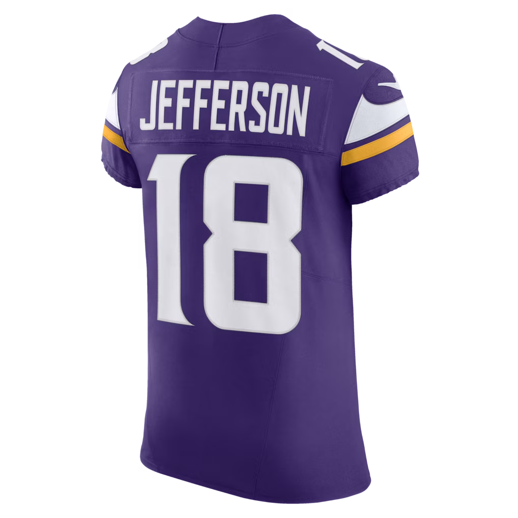 Moorv MN.Vikings #18 Justin Jefferson Purple Team Vapor F.U.S.E. Elite Stitched Jerseys