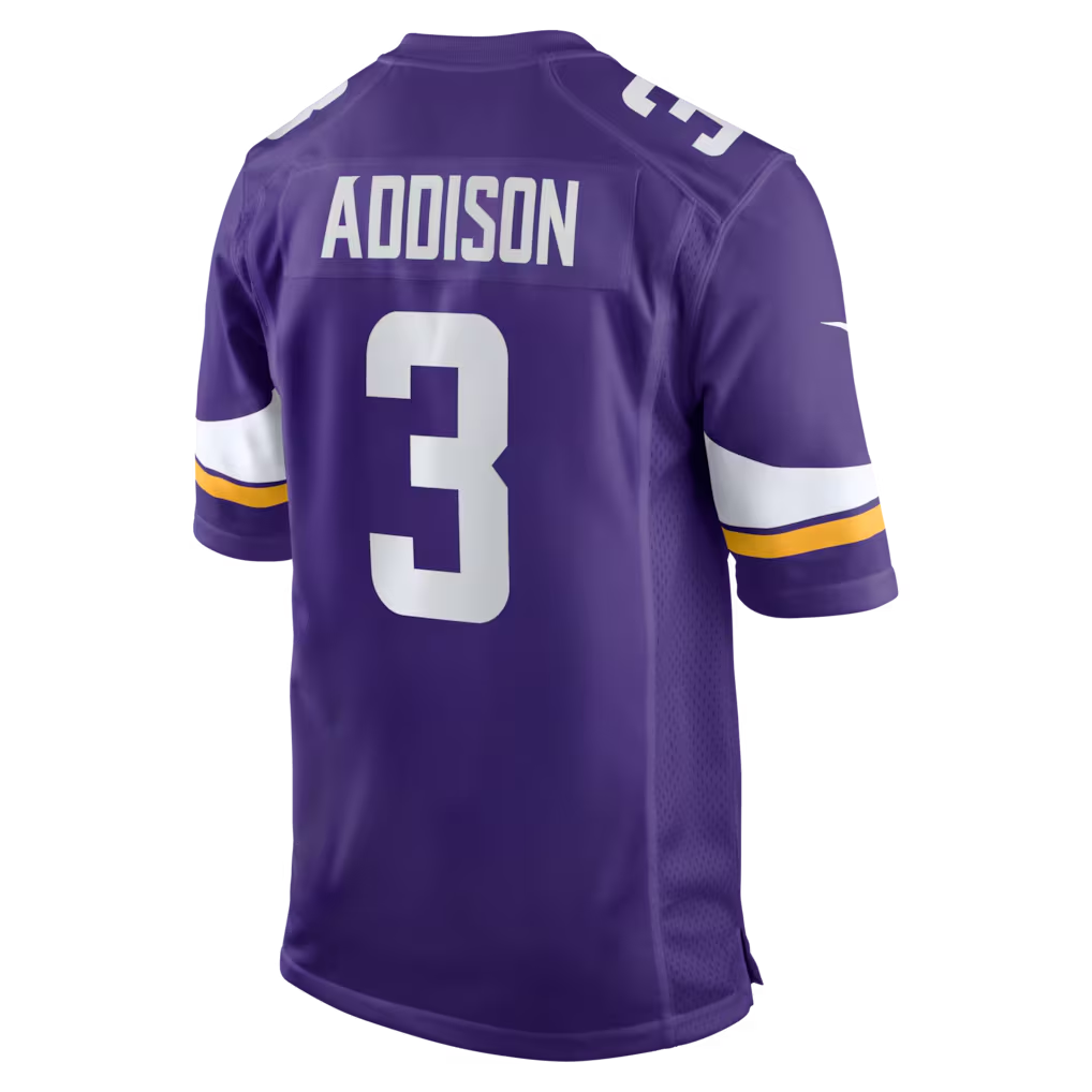 Moorv MN.Vikings #3 Jordan Addison Purple Game Stitched Jerseys