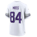 Moorv MN.Vikings #84 Randy Moss White Alternate Retired Player Game Jersey American Stitched Jerseys