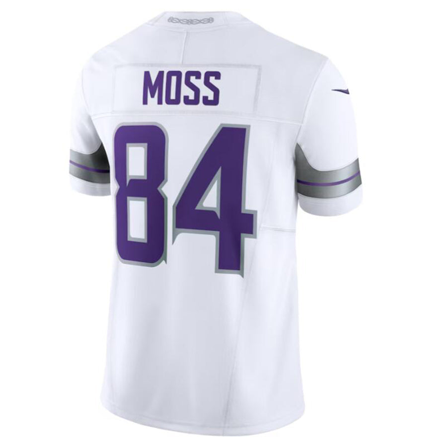 Moorv M.Vikings #84 Randy Moss White Alternate Retired Player Game Jersey American Stitched Jerseys