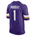 Moorv MN.Vikings #1 Kyler Murray Purple Game Stitched Jerseys