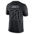 Moorv MN.Vikings #33 Aaron Jones Player Black REFLECTIVE Limited Stitched Jerseys